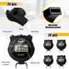 Simgoing 48 Pcs Digital Stopwatch Timer Plastic Whistle Bulk for Sports Coaches Referee Waterproof Watch Timer Whistle with Lanyard Multi Function Electronic Fitness Date Alarm (Black) view 3