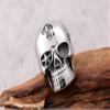 KUAIOUU Jewelry Men's Ring Men's Cross Skull Ring Steel Hollow Ring Creative Ghost Head Fashion Jewelry(12#) view 4