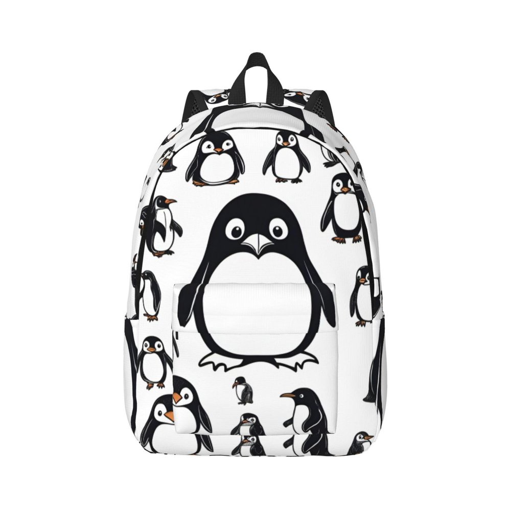 DRTGEDS Cute Penguin Backpack For Men Women, Canvas Shoulder Rucksack Carry-On Travel Backpack