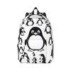 DRTGEDS Cute Penguin Backpack For Men Women, Canvas Shoulder Rucksack Carry-On Travel Backpack view 1