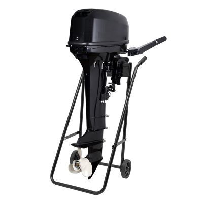 Foldable Outboard Boat Motor Cart with Wheels, Heavy Duty Multi Purposed Engine Stand, Boat Motor Trolley for Inflatable Fishing Boats, Yachts, 88.18lbs Load Max