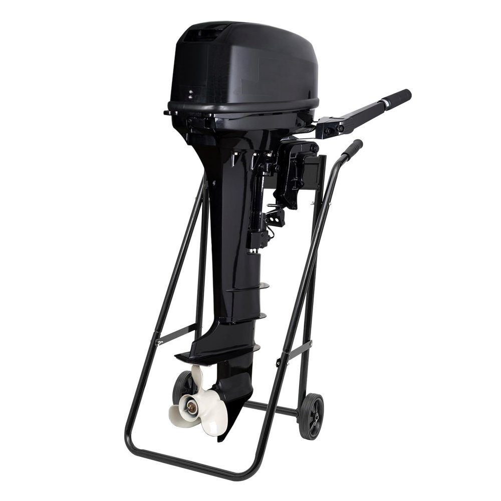 Foldable Outboard Boat Motor Cart with Wheels, Heavy Duty Multi Purposed Engine Stand, Boat Motor Trolley for Inflatable Fishing Boats, Yachts, 88.18lbs Load Max