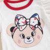 ZINTAOZT Infant Baby Girls 4th of July Outfits Romper T-shirt Tops Shorts with Hairband 3Pcs Patriotic Clothes Set (F White, 6-9 Months) view 4