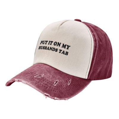Put it on My Husbands tab-Dad Baseball Caps Funny Adults Fitted Denim Baseball caps for Men Women