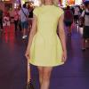 Women Cap Sleeve A Line Mini Dress Summer Party Sexy Solid Bodycon Short Dress Elegant Backless Mini Dress(B 00 Yellow,S) view 2