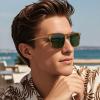 AVAWAY Acetate Polarized Sunglasses for Men UV400 Protection Fashion Retro Cool Square Frame Driving Fishing Golf Glasses Brown Frame view 2