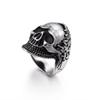 KUAIOUU Jewelry Men's Ring Men's Skull Rings Retro Trend Jewelry Hip-Hop Style Men's Stainless Steel Rings Personalized Fashion Jewelry(10#) view 1