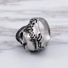 KUAIOUU Jewelry Men's Ring Men's Skull Rings Retro Trend Jewelry Hip-Hop Style Men's Stainless Steel Rings Personalized Fashion Jewelry(10#) view 2