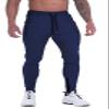 FIRSTGYM Mens Joggers Sweatpants Slim Fit Workout Training Thigh Mesh Gym Jogger Pants with Zipper Pockets Navy view 1