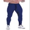 FIRSTGYM Mens Joggers Sweatpants Slim Fit Workout Training Thigh Mesh Gym Jogger Pants with Zipper Pockets Navy view 3