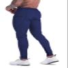 FIRSTGYM Mens Joggers Sweatpants Slim Fit Workout Training Thigh Mesh Gym Jogger Pants with Zipper Pockets Navy view 4