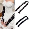 Guojiang Arm Sleeves Long Arm Warmer Fingerless Gloves Lace Arm Sleeves Long Distressed Arm Warmers Y2k Arm Sleeves Long Arm Wa, Black view 2