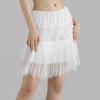 PMIYS Women's Lace Mini Skirt High Waist Pleated Skirts Y2k Summer Casual Tasseled Short Skirts Streetwear (01 White, S) view 4