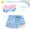 Cozople Teen Boys Sea Turtle Swim Trunks Size 14-16 Swimwear Quick Dry UPF50+ Stretchy Compression Lining Bathing Suits Blue Sports Surfing Boardshorts Swimsuit with Inner Boxer Brief Shorts view 4