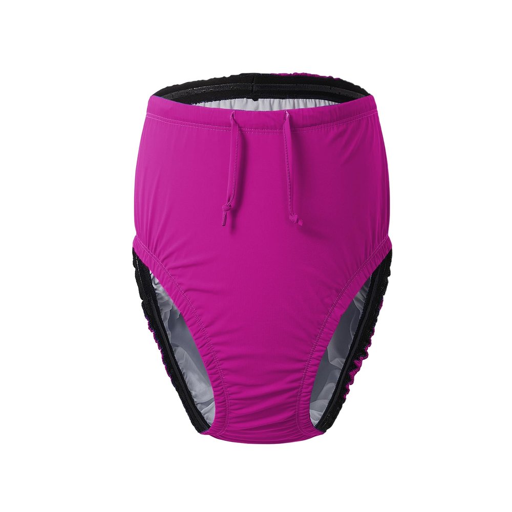 EEOST Youth/Big Kids Reusable Swim Diapers Special Needs Swimwear for Incontinence Cloth Diaper Covers Waterproof,Leakproof, Unisex (5-8T, Pink)