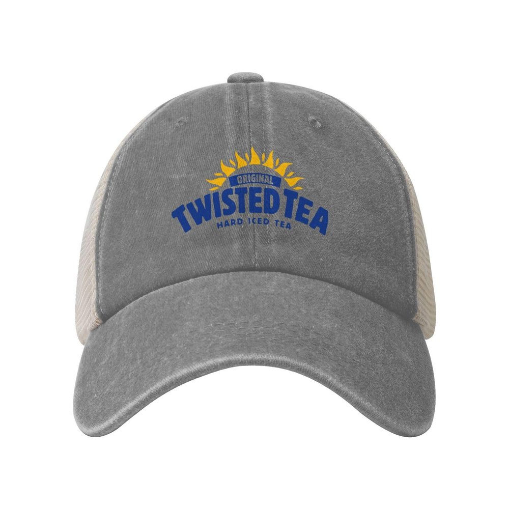 VITACEUTICS Twisteds Hard Iced Teas Baseball Cap Adjustable Classic Cowboy Mesh Dad Hat Novelty Hip-Hop Hat Fashion Trucker Hats for Men Women Gray