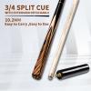 pindaprda English Snooker Cue with 10mm Cue Tips Handmade Billiard Cue 145cm 19oz, (Wood Stripe) view 2