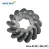 OVERSEE 6H4-45551-00 Pinion Gear for Yamaha Outboard Motor 3 Cyl 40HP 50HP 13Teech, metallochrome view 4