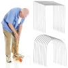 18 Pcs Croquet Wickets Set 11.5 x 6.1 Inch Square Arch Wickets Replacement for Croquet Metal Hoops with Galvanized Rustproof Wicket Replacement for Lawn Backyard Outdoor Sport Game view 1