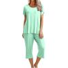 Pajama Sets for Women 2 Piece Womens Pajama Sets Pajamas for Women Set Cotton Pajamas for Women Set Women's Pajama Sets Ladies Pajamas Sets Womens Summer Pajamas Sets Matching Pajama Set for Women view 1