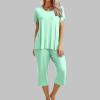 Pajama Sets for Women 2 Piece Womens Pajama Sets Pajamas for Women Set Cotton Pajamas for Women Set Women's Pajama Sets Ladies Pajamas Sets Womens Summer Pajamas Sets Matching Pajama Set for Women view 2