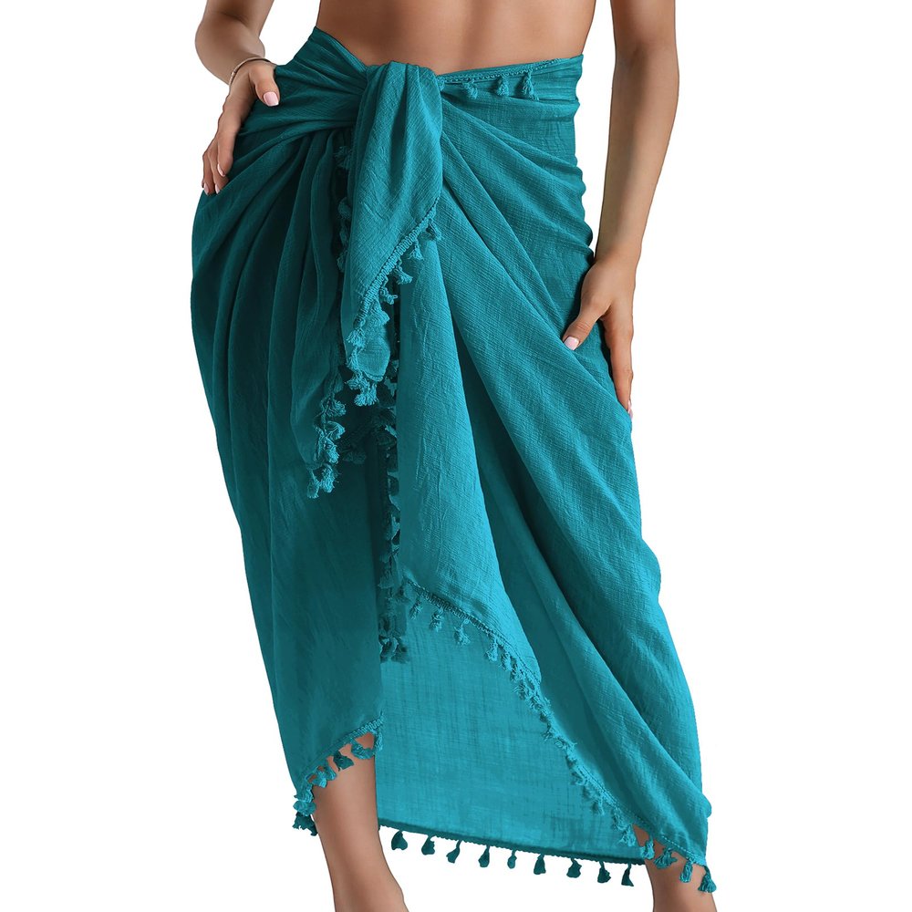 Eicolorte Cover Up Skirt Open Front Swimsuit Wrap Cover Ups Summer Beach Skirts With Slit For Women