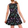 OZELANSAY Cute Bats Print Girls Sleeveless Skater Summer Dresses Casual A-Line Swing Twirly Kawaii Halloween Dress for Kids 11T 12T Years Elegant Clothes School Party Outfits view 2