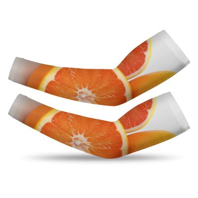 LFDSPYJE Arm Sleeves for Men Women Citrus Fruit Cooling Sun Sleeves Sun Protection Compression Sleeve for Sport