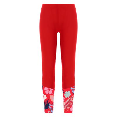Miaeowve Big Girls Solid Color Swim Leggings Gymnastics Dance Sports Athletic Tights Pants Red A 16 Years