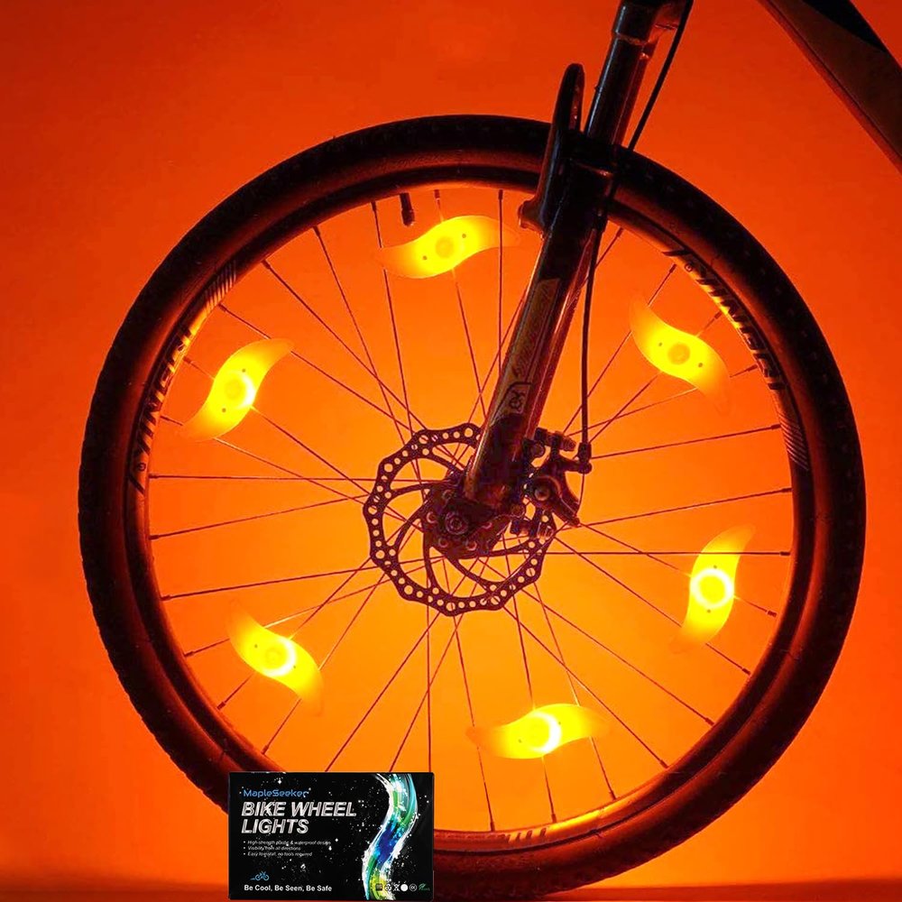 Bike Wheel Spoke Lights 6-Pack with Batteries Included, Kid Bicycle Accessories for Boys Girls with 3 Lighting Modes, Easy to Install Spoke Decorations