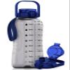 AQUAFIT 64 oz Water Bottle with Time Marker - 2in1 Straw & Chug Lid - BPA Free Big Water Bottle with Straw - Gym Water Bottle with Strap - Water Jug (64 Ounces, Clarity) view 1