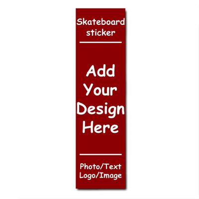 Vyxonia Custom Scooter Stickers Personalized Skateboard Grip Tape with Your Picture Text Image Logo 9"x33"Inch Customized Non Slip Skateboard Tape Gifts for Friends, DarkRed