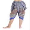 RaanPahMuang Sukhothai Traditional Mixed Fabric JonGrabaen Thai Pants, Small-Medium, Batik Cotton - Sukhothai - Blue view 3