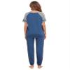 Ekouaer Lounge Sets for Women Two Piece Pajama Set Short Sleeve Crewneck Jogger Outfits and Sweatpants Tracksuit view 4