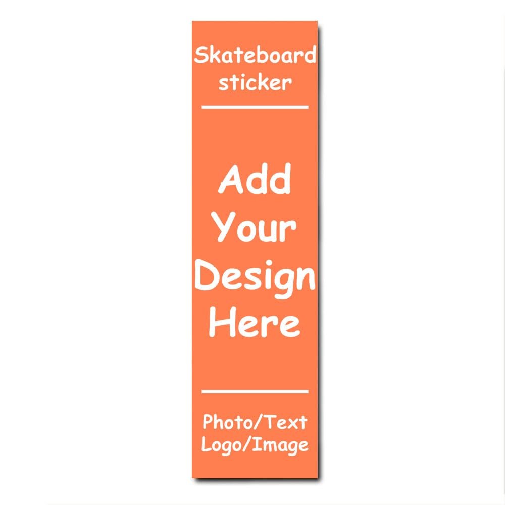 Vyxonia Customized Skateboard Grip Tape Add Your Own Photo Text Image Logo 9"x33"Inch Personalized Non Slip Skateboard Tape Custom Waterproof Scooter Stickers, Coral