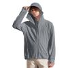 IBIH Men's UPF50+ Sun Protection Hoodie Long Sleeve Thumbhole Elastic Quick Dry Sun Shirts Full Zipper Fishing Jacket,Dark gray,Medium view 1