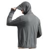IBIH Men's UPF50+ Sun Protection Hoodie Long Sleeve Thumbhole Elastic Quick Dry Sun Shirts Full Zipper Fishing Jacket,Dark gray,Medium view 3