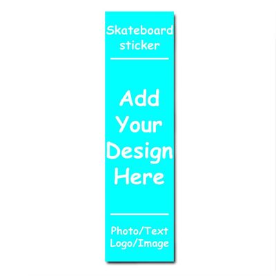 Vyxonia Add Your Design Customize Skateboard Grip Tape 9"x33"Inch Personalized Scooter Stickers with Picture Text Image Logo Custom Non Slip Skateboard Tape Gifts for Friends, Cyan