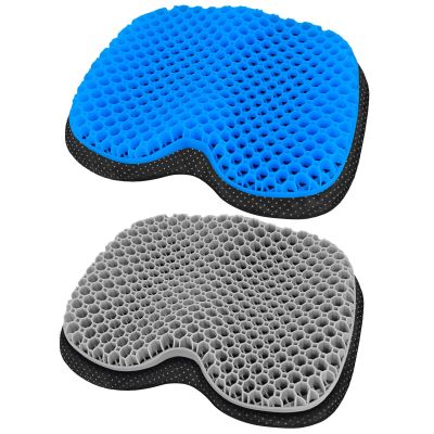 NEW-Vi Anti-Slip Kayak Seat Cushion - Waterproof Thicken Gel Boat Kayak Canoe Rowing Stadium Pad for Sit in Kayak Chair Kayak Accessories Equipment Gear for Fishing Kayak (Blue+Grey)