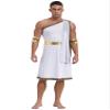 winying Mens Ancient Greek Toga Costume Medieval Roman Robe Dress for Halloween Carnival Party Cosplay White Medium view 1