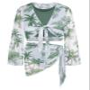 GRACE KARIN Girls Swimsuits Size 10-12 Green Coconut Taniki Bikini Set Cute Bathing Suit with Cover Up view 3