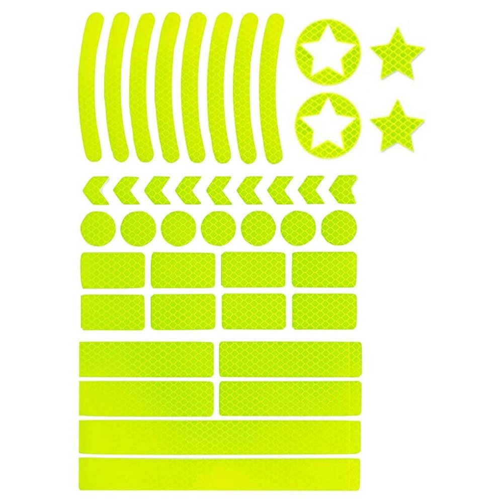 KUYYFDS Reflective Sticker Waterproof Warning Bike Adhesive Reflective Tape Night Safety Decal 42PCS Yellow Equipment