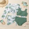 GRACE KARIN Girls Bathing Suit Size 12-14 Teen 4 Piece Mesh Cover Up Swimsuit for Cute Girls view 3
