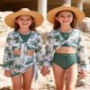 GRACE KARIN Girls Bathing Suit Size 12-14 Teen 4 Piece Mesh Cover Up Swimsuit for Cute Girls view 4