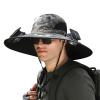 DASHENRAN Outdoor Wide Brim Sun Hat with Solar Fan-Fishing Hat Solar & USB Charging, Solar Fan Hats, Upf50+ (US, Alpha, One Size, Camouflage F) view 1