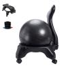 CMYUN Yoga Ball Chair Stability Ball Chair with Back Support, Desk Sitting Balls with Wheels & Air Pump, Ergonomic Balance Yoga Ball, Exercise Fitness Seat, 55cm view 1