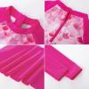 Girls Long Sleeve Swimsuit Mermaid Bathing Suit Rash Guard Swimwear 4 Piece Size 6-7 view 3