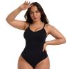 LYHQPOIJF Seamless Plus Size Suspenders Contouring Body Threaded Women's Briefs Sexy Shapewear Thong Panties Brown view 2