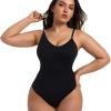 LYHQPOIJF Seamless Plus Size Suspenders Contouring Body Threaded Women's Briefs Sexy Shapewear Thong Panties Brown view 3