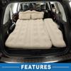 ABSOPRO Inflatable Car Air Mattress, Back Seat Bed, Car Camping Air Mattress, Air Pump Included, 67" L x 43" W, Beige, Twin view 3